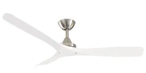 ThreeSixty 52" Spitfire DC Ceiling Fan with Brushed Nickel Motor and Remote White Blades by ThreeSixty, a Ceiling Fans for sale on Style Sourcebook