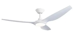 ThreeSixty Delta 52" (1320mm) Polymer Blade DC Ceiling Fan with 18W LED Light Matte White by ThreeSixty, a Ceiling Fans for sale on Style Sourcebook