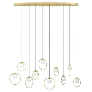 Eglo Brass Portocolom Oval LED Pendant 10 Light by Eglo, a Pendant Lighting for sale on Style Sourcebook