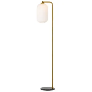 Telbix Lark Floor Lamp Aged Gold by Telbix, a Floor Lamps for sale on Style Sourcebook