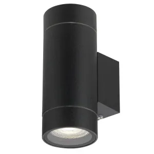 Telbix Kman 12W LED Up/Down Wall Light Black by Telbix, a Outdoor Lighting for sale on Style Sourcebook