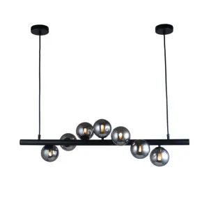 Black Vencha Midday Pendant Light (G9) 7 Light Bar by Vencha, a Pendant Lighting for sale on Style Sourcebook