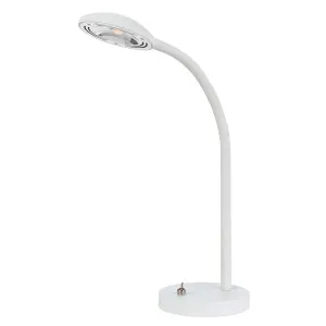 Tyler 6W LED Adjustable Metal Table Lamp White by Telbix, a Table & Bedside Lamps for sale on Style Sourcebook