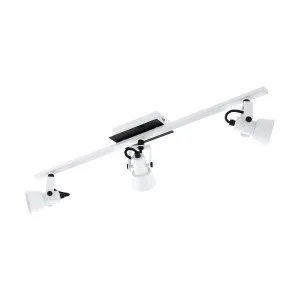 Eglo Trillo White and Black Adjustable LED GU10 Spotlight - Neutral White 3 Light by Eglo, a LED Lighting for sale on Style Sourcebook