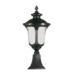 Lode Waterford Antique Black Pillar Mount Light IP44 Medium by Lode International, a Outdoor Lighting for sale on Style Sourcebook