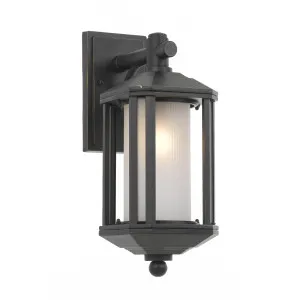 Black Telbix Havard Exterior Wall Light IP44 (E27) Large by Telbix, a Outdoor Lighting for sale on Style Sourcebook