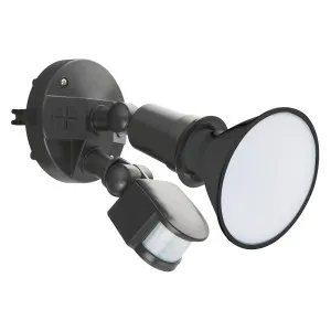 Mercator Sanders Single 12W LED Exterior Adjustable Spot Light With Sensor Black by Mercator, a Outdoor Lighting for sale on Style Sourcebook