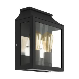 Eglo 2 Light Soncino Exterior Wall Light IP44 Black by Eglo, a Outdoor Lighting for sale on Style Sourcebook