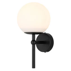 Eterna Telbix Handcrafted Wall Lamp (E27) Black & Opal by Telbix, a Outdoor Lighting for sale on Style Sourcebook