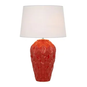 Telbix Madrid Ceramic Table Lamp (E27) Red by Telbix, a Table & Bedside Lamps for sale on Style Sourcebook