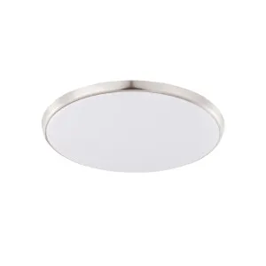 Eglo Ollie 12W Dimmable CCT LED Oyster Light IP54 Brushed Chrome by Eglo, a LED Lighting for sale on Style Sourcebook