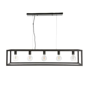 Fiorentino Devon 5 Light Linear Box Pendant Light Black by Fiorentino, a Pendant Lighting for sale on Style Sourcebook