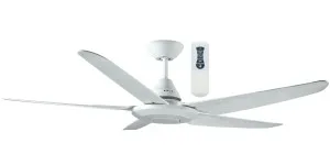 Randle / Bernie Deka 52" 1300mm Moulded Blade Indoor/Outdoor Ceiling Fan With Remote White by Deka, a Ceiling Fans for sale on Style Sourcebook