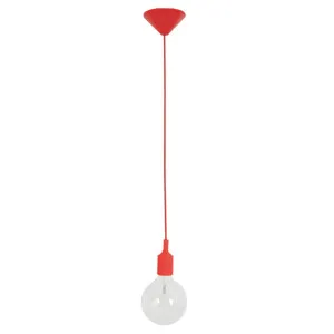 Pen Silicone Pendant E27 Cord Set Red by Compact Lamps Australia, a Lighting for sale on Style Sourcebook