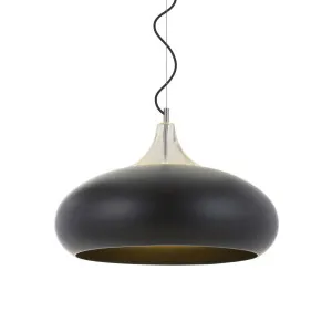 Telbix Beck Clear Glass & Black Shade Edison Screw (E27) Pendant Light Medium by Telbix, a Pendant Lighting for sale on Style Sourcebook