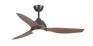 Fanco Breeze AC 52" 3 Blade ABS Ceiling Fan with 18W CCT LED Light Black & Koa by Fanco, a Ceiling Fans for sale on Style Sourcebook