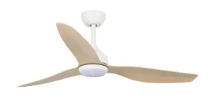 Fanco Eco Style DC 52" Ceiling Fan With Remote and CCT LED Light White & Beechwood by Fanco, a Ceiling Fans for sale on Style Sourcebook