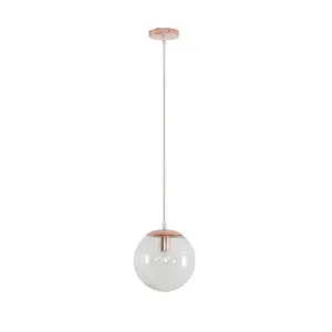 Domus Bubble 200 Clear Glass Pendant Light Edison Screw (E27) Rose Gold by Domus, a Pendant Lighting for sale on Style Sourcebook