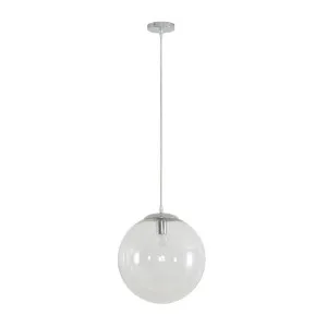 Domus Bubble 300 Clear Glass Pendant Light Edison Screw (E27) Chrome by Domus, a Pendant Lighting for sale on Style Sourcebook