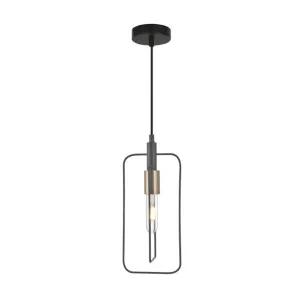 CLA Contour 1 Light Black Wire Pendant Light (E27) Rectangular by Compact Lamps Australia, a Pendant Lighting for sale on Style Sourcebook