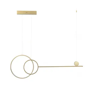 Fiorentino Bici 40W Suspended LED Pendant Light Gold by Fiorentino, a Pendant Lighting for sale on Style Sourcebook