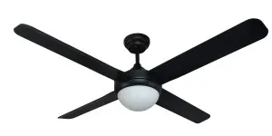 Revelair Albany 52" 1320mm 4 Blade Ceiling Fan With E27 Light Black by Revelair, a Ceiling Fans for sale on Style Sourcebook