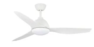 Claro Whisper AC 48" (1210mm) AC Ceiling Fan with 18W CCT LED Light White by Claro, a Ceiling Fans for sale on Style Sourcebook