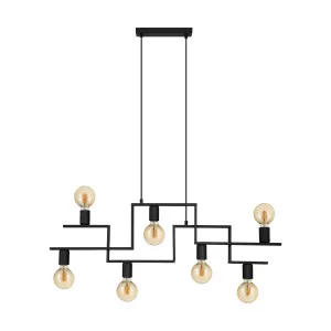 Eglo Fembard 7 Light Pendant Light Black by Eglo, a Pendant Lighting for sale on Style Sourcebook