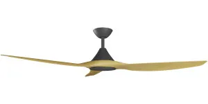 Calibo Smart CloudFan 60" (1520mm) ABS Energy Efficient DC Ceiling Fan and Remote Black & Bamboo by Calibo, a Ceiling Fans for sale on Style Sourcebook