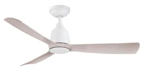 ThreeSixty Kute 52" Indoor/Outdoor DC Ceiling Fan White & Oak by ThreeSixty, a Ceiling Fans for sale on Style Sourcebook