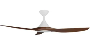 Calibo Smart CloudFan 52" (1300mm) ABS Energy Efficient DC Ceiling Fan and Remote White & Koa by Calibo, a Ceiling Fans for sale on Style Sourcebook