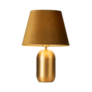 Mayfield Misty Table Lamp (E27) Gold Velvet by Mayfield, a Table & Bedside Lamps for sale on Style Sourcebook