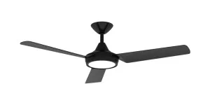 Domus Axis 48" Coastal Indoor/Outdoor Ceiling Fan with Remote & 18W Dimmable LED Light Black by Domus, a Ceiling Fans for sale on Style Sourcebook