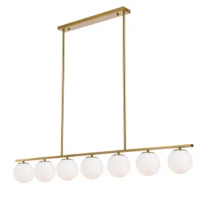 Telbix Marsten Gold Glass Pendant E27 7 Light Bar by Telbix, a Pendant Lighting for sale on Style Sourcebook