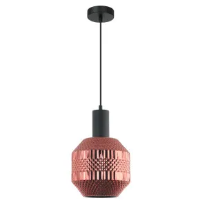 CLA Maraca Glass Jar Pendant Light (E27) Copper by Compact Lamps Australia, a Pendant Lighting for sale on Style Sourcebook