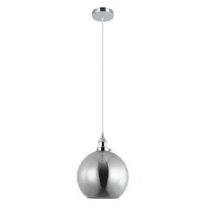 CLA Pesini Wine Glass Pendant with Chrome Highlight (E27) Smokey Black by Compact Lamps Australia, a Pendant Lighting for sale on Style Sourcebook