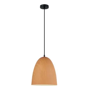 Cherry Oak CLA Ligna Pendant (E27) Oblong by Compact Lamps Australia, a Pendant Lighting for sale on Style Sourcebook