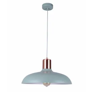 CLA Pastel Dome with Copper Pendant (E27) Green by Compact Lamps Australia, a Pendant Lighting for sale on Style Sourcebook