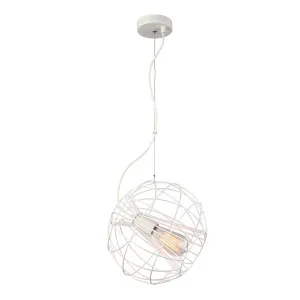 CLA Sentinel Cage Pendant (E27) White by Compact Lamps Australia, a Pendant Lighting for sale on Style Sourcebook