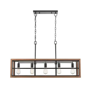 CLA Banquet Timber Bar Pendant (E27) Rectangular by Compact Lamps Australia, a Pendant Lighting for sale on Style Sourcebook