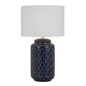 Telbix Heshi Table Lamp (E27) Blue by Telbix, a Table & Bedside Lamps for sale on Style Sourcebook