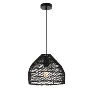 Black Telbix Frya Woven Pendant (E27) Small by Telbix, a Pendant Lighting for sale on Style Sourcebook