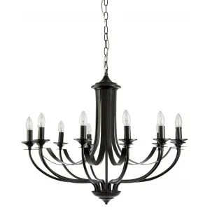 Black Fiorentino Hoodshire Chandelier (E14) 12 Light by Fiorentino, a Chandeliers for sale on Style Sourcebook