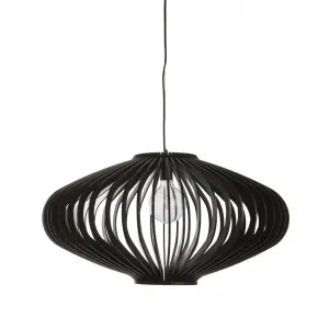 Black Fiorentino Bayron Wooden Pendant Light (E27) Large by Fiorentino, a Pendant Lighting for sale on Style Sourcebook