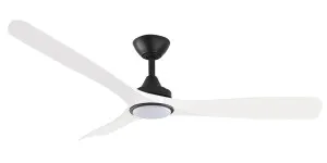 ThreeSixty 52" Spitfire DC Ceiling Fan with Black Motor and 18W CCT LED Light White Blades by ThreeSixty, a Ceiling Fans for sale on Style Sourcebook