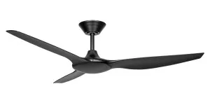 ThreeSixty Delta 52" (1320mm) Polymer Blade DC Ceiling Fan Black by ThreeSixty, a Ceiling Fans for sale on Style Sourcebook