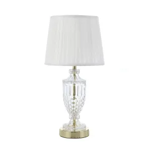 Telbix Debden 1 Light Glass Table Lamp (E27) Gold by Telbix, a Table & Bedside Lamps for sale on Style Sourcebook