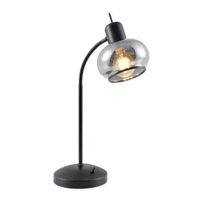 Telbix Marbell 1 Light Table Lamp (E27) Black by Telbix, a Table & Bedside Lamps for sale on Style Sourcebook