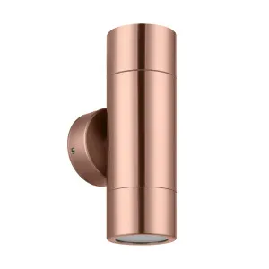 Eglo Fremantle 2 Light Tri-Colour LED Up/Down Wall Light IP65 Copper by Eglo, a Outdoor Lighting for sale on Style Sourcebook