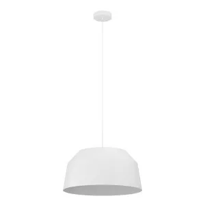 Eglo Contrisa 1 Light Large Pendant Light White by Eglo, a Pendant Lighting for sale on Style Sourcebook